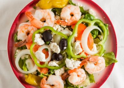 Grecian Salad with Shrimp